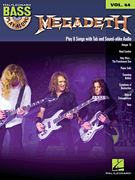 HAL LEONARD BASS Play Along Megadeth Play 8 Songs With Sound Alike Audio