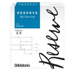 D'ADDARIO RESERVE Bb Clarinet Reeds Strength 2.5 - Individual, Single Reeds