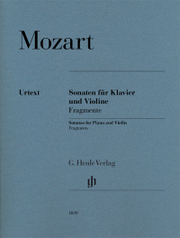 HENLE MOZART Sonatas For Piano & Violin Fragments