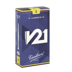VANDOREN V21 B-flat Clarinet Reeds #3 - Individual, Single Reeds