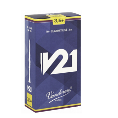 VANDOREN V21 B-flat Clarinet Reeds #3.5+ - Individual, Single Reeds