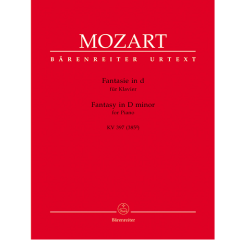 BARENREITER MOZART Fantasy In D Minor For Piano Kv 397 (395g)