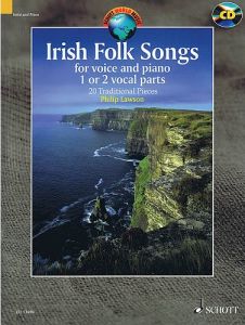 SCHOTT IRISH Folk Songs For Voice & Piano By Phillip Lawson With Cd