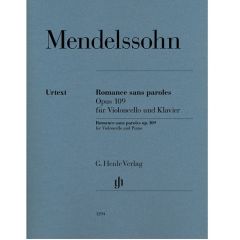HENLE MENDELSSOHN Romance Sans Paroles Op 109 For Violoncello & Piano