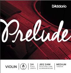 D'ADDARIO PRELUDE Single 3/4 Violin String - A-aluminum - Medium Tension