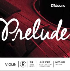 D'ADDARIO PRELUDE Single 3/4 Violin String - D-nickel - Medium Tension