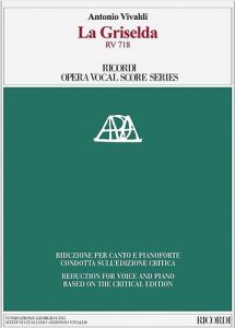 RICORDI LA Griselda Rv 718 By Antonio Vivaldi For Voice & Piano