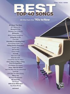ALFRED BEST Top 40 Songs 38 Hits From The '90s To Now For Piano/vocal/guitar