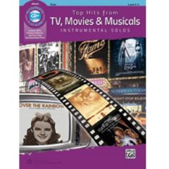 ALFRED INSTRUMENTAL Play-along Top Hits From Tv, Movies & Musicals For Flute