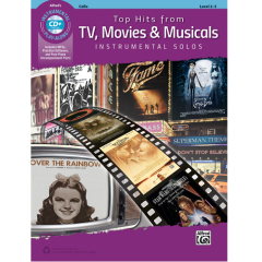 ALFRED INSTRUMENTAL Play-along Top Hits From Tv, Movies & Musicals For Cello