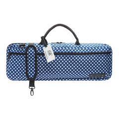 BEAUMONT B-FOOT Flute Case Cover With Carry Strap (blue Polka Dot Design)