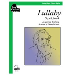 SCHAUM PUBLICATIONS BRAHMS Lullaby Op. 49 No. 4 For Level 1 Piano Solo Arranged By W. Schaum