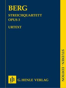 HENLE BERG String Quartet Op.3 Urtext Student Edition