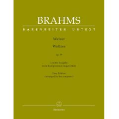 BARENREITER BRAHMS Waltzes Op. 39 Easy Edition For Piano Solo Urtext Edition