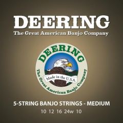 DEERING BANJO 5-STRING Banjo Strings Set Medium Gauge