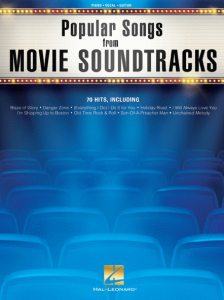 HAL LEONARD POPULAR Songs From Movie Soundtracks For Piano/vocal/guitar