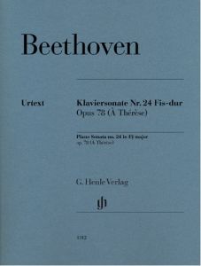 HENLE BEETHOVEN Piano Sonata No.24 In F# Major Op.78 For Piano Solo Urtext Ed.