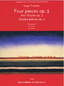 FORBERG MUSIKVERLAG SERGEI Prokofiev Four Pieces Op.3 For Piano (intermediate Level)