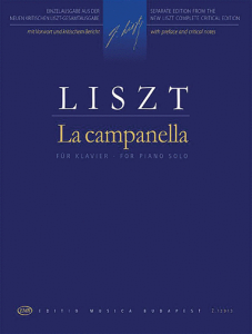 EDITIO MUSICA BUDAPE LISZT La Campanella For Piano Solo (with Preface & Critical Notes)