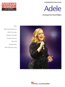 HAL LEONARD HAL Leonard Student Piano Library Popular Songs: Adele Arranged By Mona Rejino