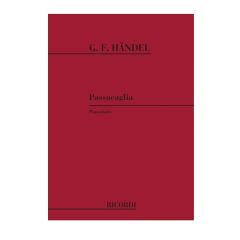 RICORDI HANDEL Passacaglia For Piano Solo Edited By Pietro Montani