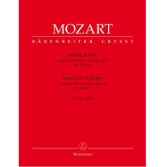 BARENREITER MOZART Sonata In A Major For Piano Kv 331