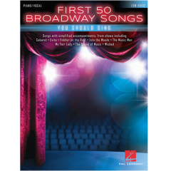 HAL LEONARD FIRST 50 Broadway Songs You Should Sing Low Voice For Piano/vocal