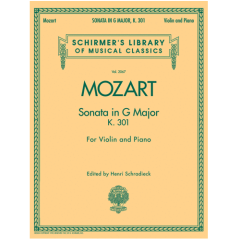 G SCHIRMER MOZART Sonata In G Major K301 For Violin & Piano