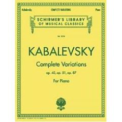 G SCHIRMER KABALEVSKY Complete Variations Op.40/51/87 For Piano