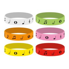 MUSIC TREASURES CO. MUSIC Symbols Silicone Bracelet (pack Of 12 Pieces)