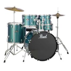 PEARL ROADSHOW Complete Drum Kit 22/10/12/16 Aqua Blue Glitter