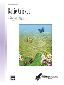ALFRED KATIE Cricket Elementary Piano Solo Sheet Music By Martha Mier