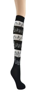 MUSIC TREASURES CO. MUSIC Stripe Knee High Socks (adult Medium 9-11 Fits Shoe Size 4-10)