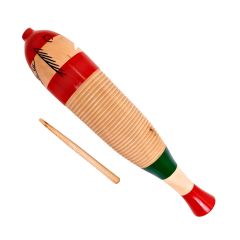 GROOVE MASTERS PERC FL-GUIRO-W Wooden Fish Guiro 15