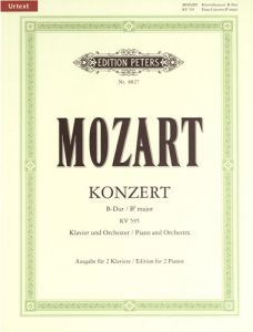 EDITION PETERS MOZART Concerto No.27 In B-flat K595 For 2 Pianos 4 Hands