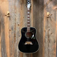 GIBSON CUSTOM Shop Dove Abalone Custom Acoustic Guitar Ebony Used