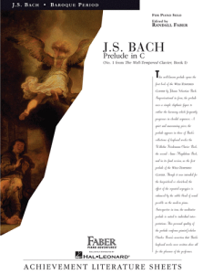 FABER J.S. Bach Prelude In C