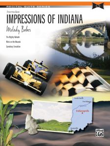 ALFRED IMPRESSIONS Of Indiana By Melody Bober Intermediate Piano Sheet