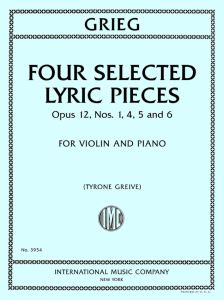 INTERNATIONAL MUSIC GRIEG Four Selected Lyric Pieces Op.12 Nos.1,4,5,6