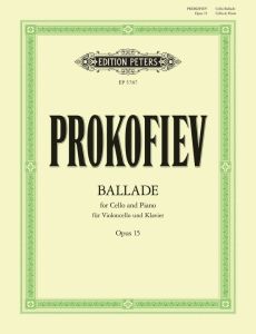 EDITION PETERS PROKOFIEV Ballade For Cello & Piano Op.15