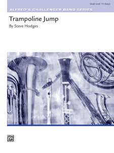 ALFRED TRAMPOLINE Jump By Steve Hodges For Concert Band Grade 1.5