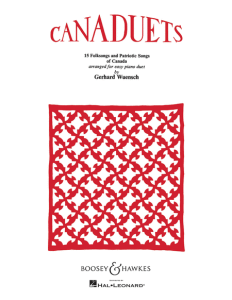 BOOSEY & HAWKES CANADUETS 15 Folksongs & Patriotic Songs Of Canada By Wuensch For Piano Duet