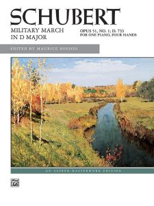 ALFRED FRANZ Schubert Military March In D Major Opus 51 No 1 D733 For Piano Duet