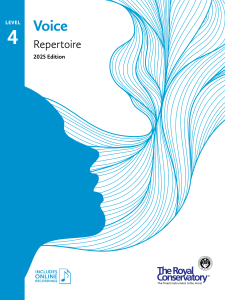 ROYAL CONSERVATORY VOICE Repertoire 4 2025 Edition