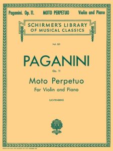 G SCHIRMER PAGANINI Moto Perpetuo Op 11 For Violin & Piano Edited By Lichtenberg