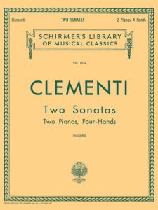 G SCHIRMER MUZIO Clementi Two Sonatas For Two Pianos Four Hands