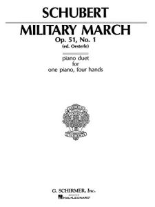 G SCHIRMER SCHUBERT Military March Op.51 No.1 For 1 Piano 4 Hands