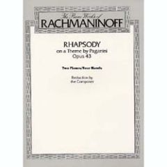 ALFRED RACHMANINOFF Rhapsody On A Theme Of Paganini For Two Pianos Four Hands