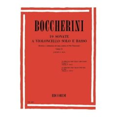 RICORDI LUIGI Boccherini 19 Sonatas Volume 2 For Cello & Piano