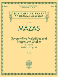 G SCHIRMER MAZAS 75 Melodious & Progressive Studies Complete Op.36
